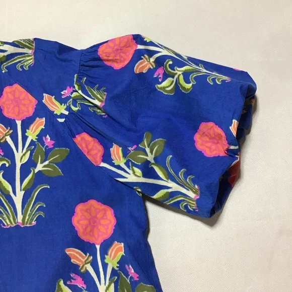 THML Blue and Pink Floral Blouse - Picture 6 of 11